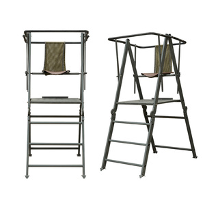 Échelle de chasse surélevée en aluminium résistante aux intempéries, pliable, avec garde-corps de sécurité complet pour la vente en gros aux magasins de chasse - Product Image 6