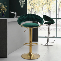 Tabourets de comptoir en velours de luxe avec repose-pieds Chaises de bar élégantes pour événements et bars