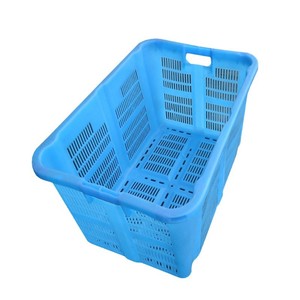 Plastic Crate 670x470x340mm <b>Stackable</b> Mesh Turnover Box For Garment And Vegetable Use Injection Molding Grade New Material - Product Image 3