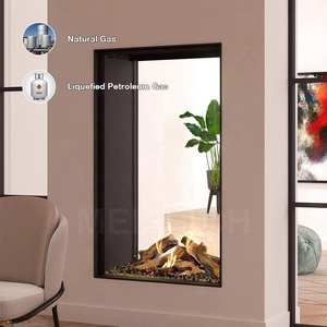 Caminetto <span class=keywords><strong>a</strong></span> <span class=keywords><strong>Gas</strong></span> MEISU.CH con Regolazione Personalizzabile della Fiamma, Inserti Grandi per Interni, Assemblaggio Pilotato per Fiamma Reale - Product Image 2