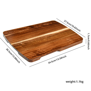 Planche coulissante en bois d'acacia naturel biologique Offres Spéciales Youlike avec 4 tapis non coulissants sur le fond pour la cuisine <span class=keywords><strong>Thermomix</strong></span> - Product Image 2