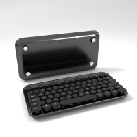 Clavier rond de haute qualité 77 touches sans fil BT 2.4G rétro pour ordinateur portable et interface USB