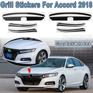 Matte Black/ Glossy Black <b>Car</b> Sticker Grill Chrome Delete Kit Grille Trim Sticker <b>Decals</b> for Honda for Accord for Sedan 2018 - Product Image 1