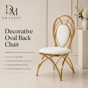 Custom Gold Stainless Steel Geometric Back Wedding Banquet <b>Chair</b> <b>with</b> <b>White</b> Cushion for Hotel Event Venues - Product Image 1