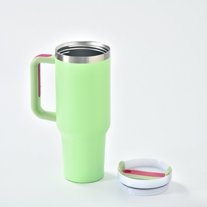 Factory Bulk Customized 25pcs/case 40oz Stainless Steel Vacuum Insulated Tumbler Handle Cheetah Print Design H2.0 Laser Engraved - Product Image 2