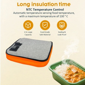 Reusable Electric <b>Lunch</b> <b>Box</b> with Digital Control for Home Car Outdoor Camp Household Use Food Warmer Bag - Product Image 5