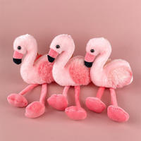 Porte-clés en peluche flamant rose lumineux, design anime, mignon oiseau en peluche, mini pendentif doux, accessoire de sac, souvenir