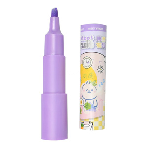 Série Meet Fruit, surligneurs parfumés scintillants, 6 couleurs, ensemble de marqueurs mignons de dessin animé pour l'école, le bureau, la prise de notes, la papeterie - Product Image 6