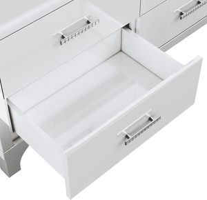 Hiện đại tối giản phòng khách 6 ngăn kéo tủ lưu trữ Bảng điều khiển nhân đôi bề mặt bóng cao trắng ngực của ngăn kéo - Product Image 4