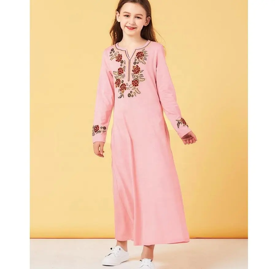 Meisje Kleding Kinderen Abaya Moslim Jurk Islamitische Kleding Kaftan