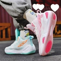 Chaussures de basket-ball à coussin d'air, haute tige, pour adolescents, conçues pour le jeu réel, antidérapantes, durables, amortissantes