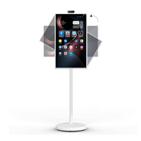 Téléviseur Android 12 NFC 32 pouces sur pied avec écran LCD et caméra AF 5MP pour magasins de détail, ascenseurs et usage éducatif