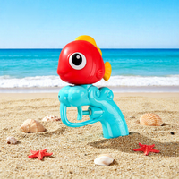 Pistolet à eau miniature unisexe pour enfants WANNA MAGIC 48ML en plastique, motif poisson de dessin animé mignon, à buse unique, avec 6 têtes d'animaux amovibles DIY (aléatoires)