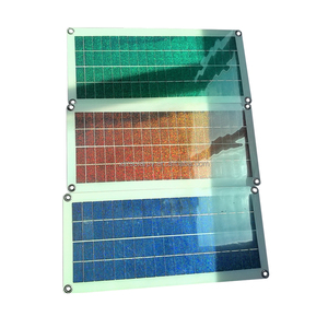 Panneau solaire monocristallin flexible demi-cellule OEM 20W 6V, module PV PET vert coloré, panneau PV PET vert coloré - Product Image 2