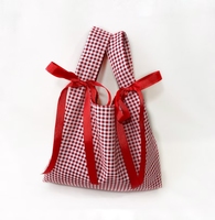 Sacs fourre-tout portables de luxe personnalisés à poignée unique pour femmes, motif gingham rayé, vente en gros