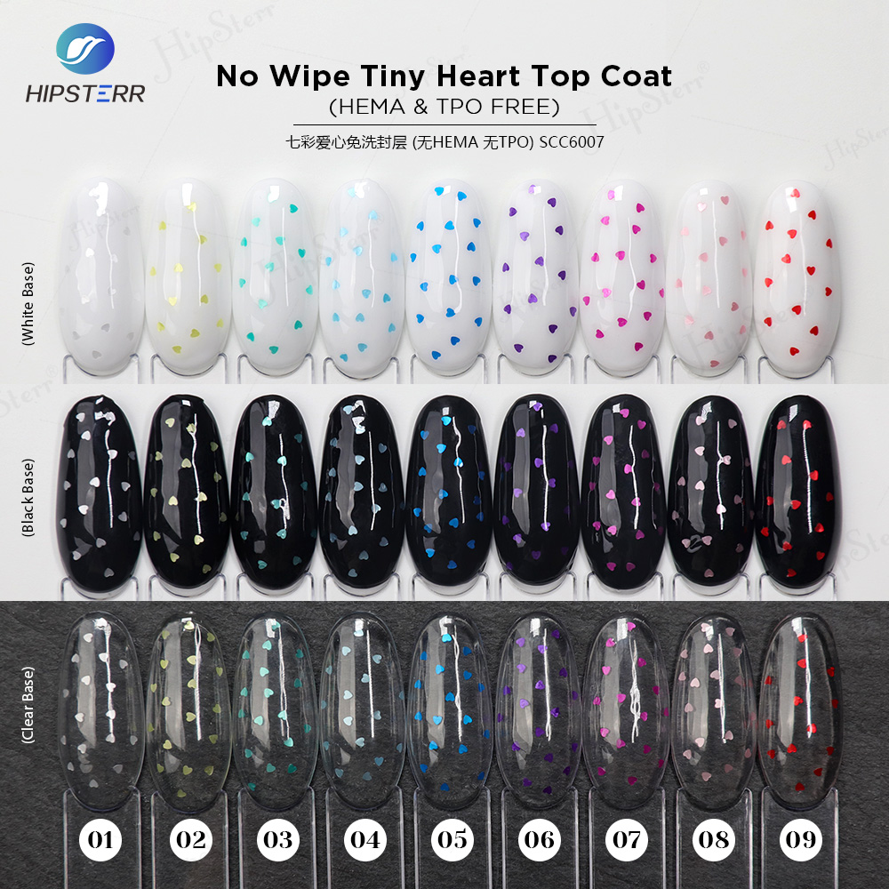 No Wipe Tiny Heart Top Coat (HEMA & TPO FREE)