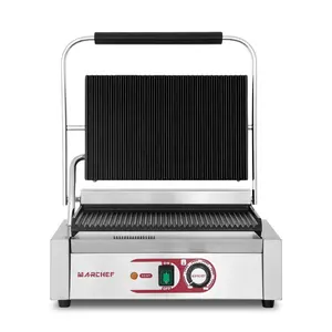 CE Chất Lượng Cao Đầu Duy Nhất Điện BBQ Grill Counter Top Sandwich Maker Liên Hệ Với Panini Báo Chí