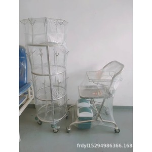 Stainless Steel Slipper <b>Rack</b> 4 Tier Round Standing Clothing Organizer <b>For</b> Hallway Portable Coat And Cap <b>Storage</b> - Product Image 4