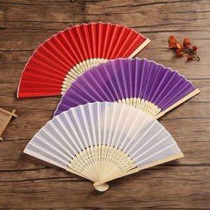 Custom DIY Blank Bamboo <b>Hand</b> <b>Fan</b> 8 Inch Eco-Friendly Portable Folding <b>Fan</b> with White Color and Painting - Product Image 3