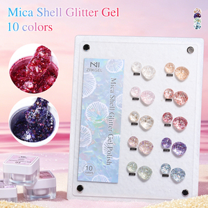 Kit de vernis gel effet écaille 10 couleurs ZRKGEL tendance, sans HEMA, sans TPO, gel à ongles pour les fournisseurs de salons de manucure, kit hautement pigmenté - Product Image 6