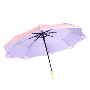 <span class=keywords><strong>Parapluie</strong></span> <span class=keywords><strong>pliant</strong></span> en trois sections, protection solaire, ouverture automatique, pointes arrondies sécurisées, armature en fibre de verre à 8 baleines, tissu pongé 190T imperméable - Product Image 1