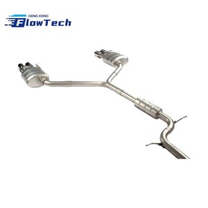 ระบบท่อไอเสียแบบ Catback พร้อมวาล์ว วัสดุสแตนเลส T304 สำหรับรถยนต์ Audi A4L B8 8K ปี 2009-2015 พร้อมรีโมทควบคุมวาล์ว และปลายท่อแบบ Quad - Product Image 1