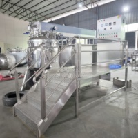 Homogénéisateur de levage hydraulique 100L crème de soin de la peau faisant la machine Mayonnaise dentifrice cosmétique homogénéisant mélangeur