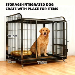 <span class=keywords><strong>Cage</strong></span> à chien en fil métallique modèle ZWGL, fabrication transfrontalière, vente en gros, avec cadre en tube carré épaissi pour chiens de taille moyenne/grande et petits chiens - Product Image 1