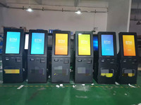 Mesin uang otomatis sendiri 32 inci, mesin kios pembayaran mandiri, mesin daur ulang uang, mesin atm pabrik