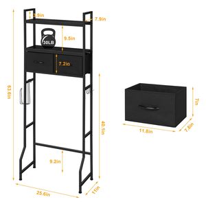 Organizadores de baño y soporte de almacenamiento de papel higiénico estante de almacenamiento de baño sobre estante de inodoro - Product Image 2