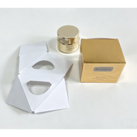 Boîte d'emballage cosmétique rectangulaire en carton blanc recyclable et pliable avec logo personnalisé et surface brillante pour crème pour les yeux