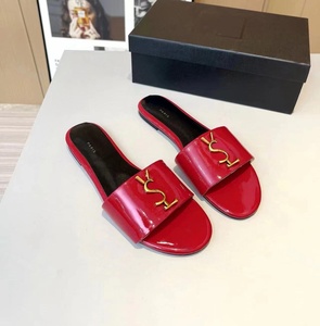 Ciabatte Estive di Lusso da <span class=keywords><strong>Donna</strong></span>, <span class=keywords><strong>Scarpe</strong></span> di Design con Suola Piatta <span class=keywords><strong>in</strong></span> <span class=keywords><strong>Pelle</strong></span> Laccata, Qualità Top 5A, Ciabatte Casual - Product Image 3
