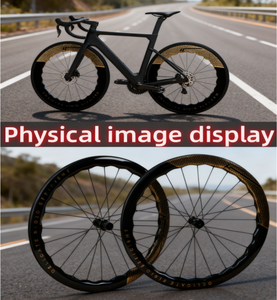 ชุดจานเบรกจักรยานเสือหมอบแบบ700C ชุดล้อคาร์บอนไฟเบอร์ความลึก4550 6560กว้าง28มม. แบบไม่มีท่อ - Product Image 5