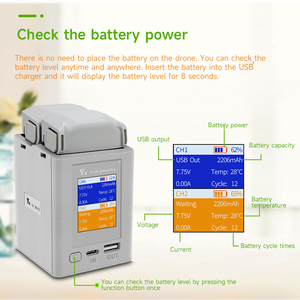 Thông minh sạc nhanh kỹ thuật số Hub với màn hình hiển thị 2 pin sạc cho DJI mini 3 Pro Drone phụ kiện - Product Image 3