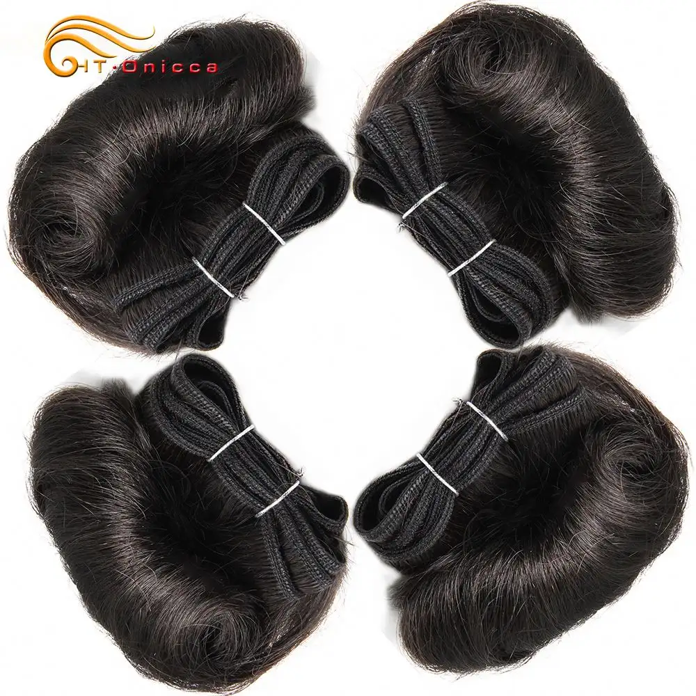 Bulk wholesale Brazilian curly hair 4pcs/bag SHORT CUT SERIES Brazilian weave human hair bundles