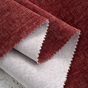 Chenille Fabric Heavyweight Solid Color Sofa Upholstery 100% Polyester <b>Brushed</b> <b>Sueded</b> Woven Plain Style - Product Image 2
