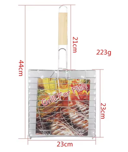 Canasta de Acero Inoxidable para Asar al por Mayor RTS, para Pescado, Verduras, Filetes, Camarones, Herramienta para <span class=keywords><strong>Barbacoa</strong></span> - Product Image 5