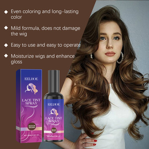 <span class=keywords><strong>Perruque</strong></span> en dentelle brune avec logo privé, coiffage longue durée, non endommagée, <span class=keywords><strong>spray</strong></span> de teinture semi-permanent éclaircissant, 100 ml, application facile, cheveux - Product Image 4