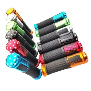 Puños de Manillar de Bicicleta de Aleación de Aluminio Rojos de 22.2mm, de Goma, para Bicicleta de Montaña, con Diseño de Gota de Agua - Product Image 5