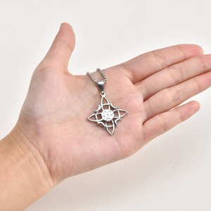 Collier unisexe en acier inoxydable 316L avec pentagramme, nœud de sorcière, pendentif de protection pentacle païen Wiccan, bijoux nœud celtique - Product Image 5