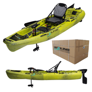 290mm Pro Angler 10FT LLDPE 1 personne chaise simple deux pédale de pêche pliable en plastique modulaire océan Kayak avec moteur 24lb - Product Image 6