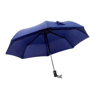 Parapluie automatique 190T en pongé, pliable en trois, coupe-vent et imperméable, couleur unie, pour usage extérieur ensoleillé et sous la pluie, économique - Product Image 4