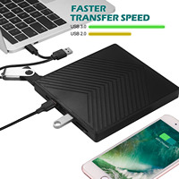 Unidad óptica 7 en 1 Usb externo 3,0 Ultra Slim Laptop Dvd ROM Writer Portable Usb Unidad óptica externa para computadora portátil para Windows 11