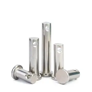 Yeni ürünler DIN1444 paslanmaz çelik yivli Clevis pimleri ile kafa düz kafa Clevis pimleri