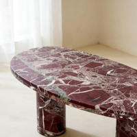 Moderner Luxus Rossa Levanto Marmor Couchtisch Beistelltisch für Hotel Esszimmer Schlafzimmer & Wohnzimmer Wohnzimmermöbel