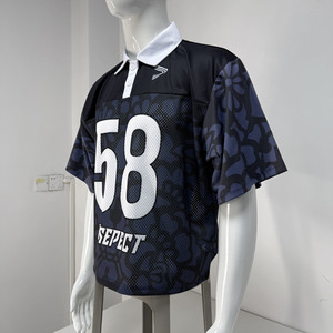 Men's Retro Football Jersey with <b>Polo</b> Collar Moisture Wicking & Breathable Fabric Custom Logo and Team Name for Football Fan - Product Image 4