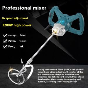 Mezclador de dirección de 3200W, agitador rápido de mano, mezclador eléctrico automático profesional, agitador de cemento de pintura Industrial de velocidad <span class=keywords><strong>Variable</strong></span> - Product Image 2