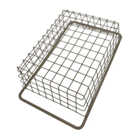 Panier égouttoir simple en fer peint par pulvérisation pour évier de cuisine, support de drainage pour fruits et légumes, égouttoir de rangement pour vaisselle en métal