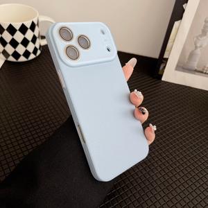 Funda para iPhone 17 Pro Max, textura de piel de lichi, película protectora para lente, cobertura total, a prueba de golpes - Product Image 2