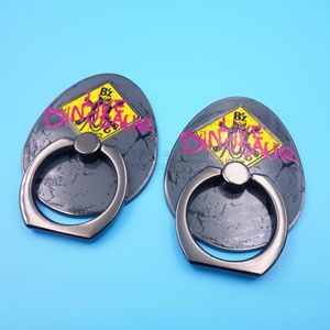 Custom Enamel Logo Phone <b>Ring</b> Holder Zinc Alloy Black Nickel Color Adhesive Back Mount Desktop Use - Product Image 3